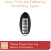 WEIFOU Fit for Nissan Key Fob Cover 5 Button, Smart