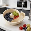 Spin Shape Automatic Vegetable Washing Household Fruit Drain Basket Reusable