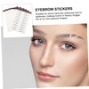 Minkissy Eyebrow Stickers 6pcs Temporary Brow Waterproof Fade Resistant Instant