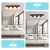 BrkNit 4 Light Modern Bathroom Light Fixtures Over Mirror, Black