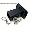 eVerHITCH USA Black Metal Flag Hitch Cover with Pin Bolt