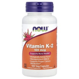NOW Foods, Vitamin K-2, 100 mcg, 100 Vegetarian Capsules / NOW Foods (나우푸드), 비타민 K-2, 100 mcg, 100 식물성 캡슐
