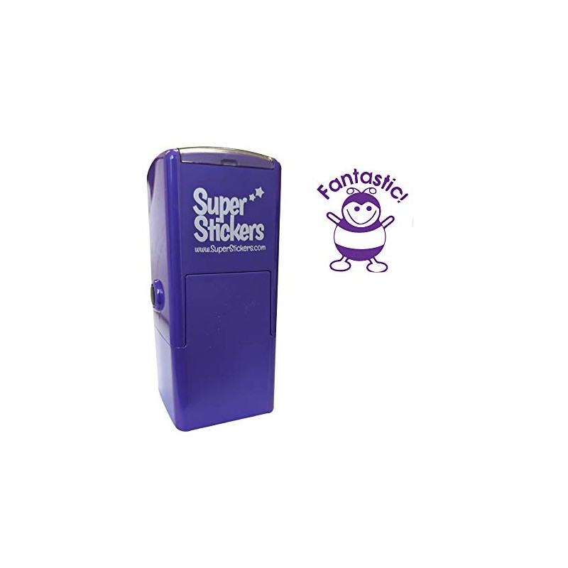 SuperStickers Fantastic Bee Pre Inked Stamper - Purple DST016V,Small