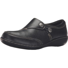 Clarks Women's Ashland Lane Q Slip-On Loafer, Black, 6 US