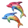 Genérico Dolphin Plush Toy Multicolor 2 Pack Rainbow Dolphins 30cm Soft Colorful and Fun