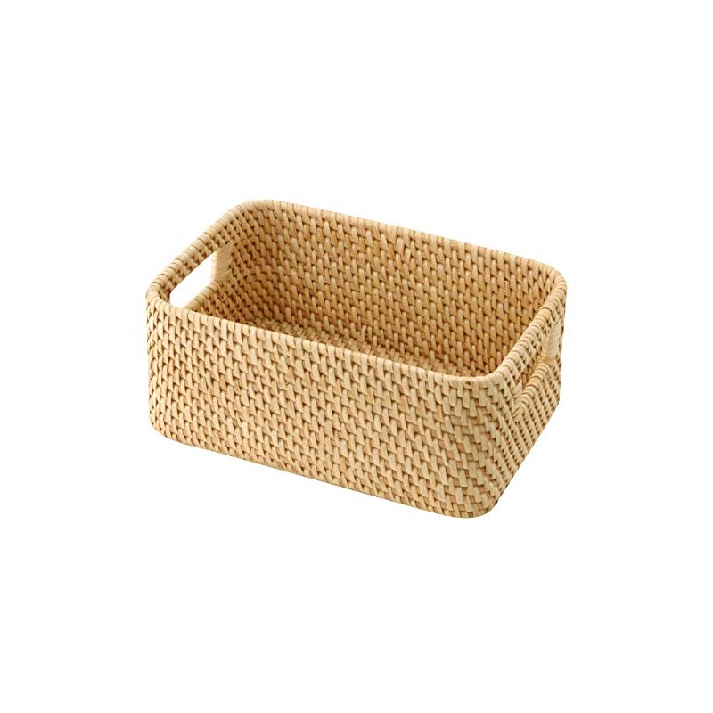 MUJI 47028454 Rattan Box with Handle, Stackable, Rattan (V) Approx.