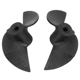 Drfeify 1 Pair RC Boat Propellers, Nylon Remote Control Ship Parts 2 Blades Set Accessory for 2mm Shaft