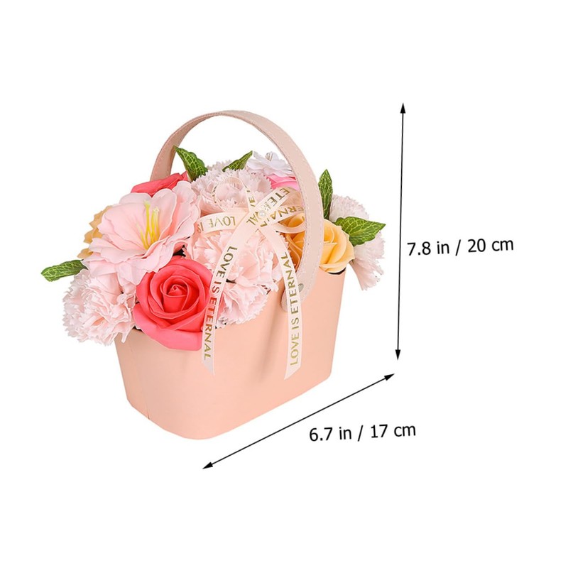 FOMIYES Fancy Soap Flower Basket Real Bath Flowers Set for
