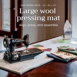 Novodon Merino Wool Pressing Mat 22" x 60" 100% Wool Pressing Mat for Quilting and Ironing Mat
