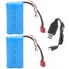 7.4V 1500mAh 15C Lipo Battery with Charging Cable Rechargeable Lithium