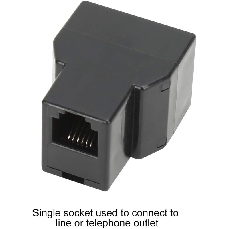Uvital RJ12 6P6C 3 Female Telephone Line Splitters, Phone Jack