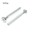 sourcing map M6x70mm Furniture Bolts Hex Socket Screws 50mm Thread