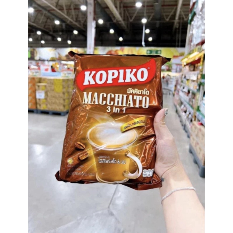 Kopiko Macchiato 3in1 Espresso + Milk Instant Coffee 24g. x