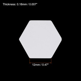 sourcing map 100 Count English Paper Piecing Hexagon 12mm Shapes Paper Quilting Templates Patchwork English Paper Piecing Supplies for Quilting Sewing DIY Craft