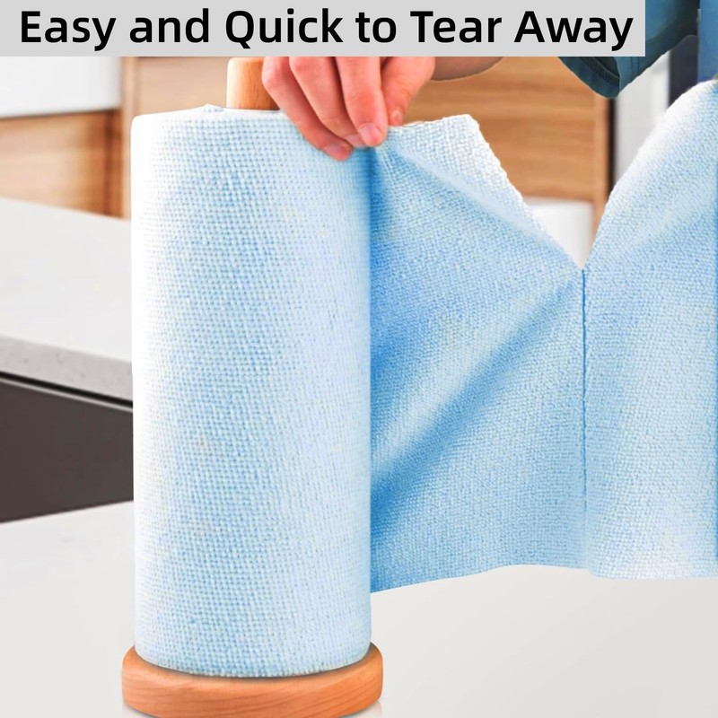 Jinavoty Microfiber Cleaning Cloth Roll Tear Away Towels Washable Reusable