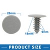 A ABSOPRO Plastic Trim Clip 8 mm Bumper Door Rivets