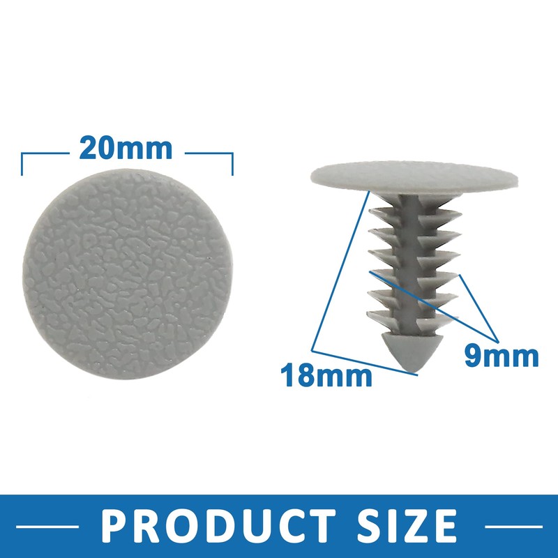 A ABSOPRO Plastic Trim Clip 8 mm Bumper Door Rivets