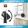 Comfort Zone Turbo Table Desk Fan with 180-Degree Adjustable Head,