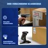 Eyoyo 2D Barcode Scanner with Stand, Bluetooth, & 2.4G Wireless