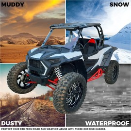 HECASA Mud Flaps Fender Flares Compatible with 2014-2023 Polaris RZR XP 1000 Extensions Guard 4 Turbo