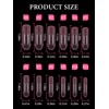 EBANKU 120 PCS Pink Matte Round Curved Dual Nail Forms
