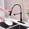 Pirooso Commercial Single Handle Spring Kitchen Sink Faucet, Lead Solid