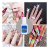 Veraly 2pzs Pegamento Tips Uñas Postizas Uñas Press On Transparente
