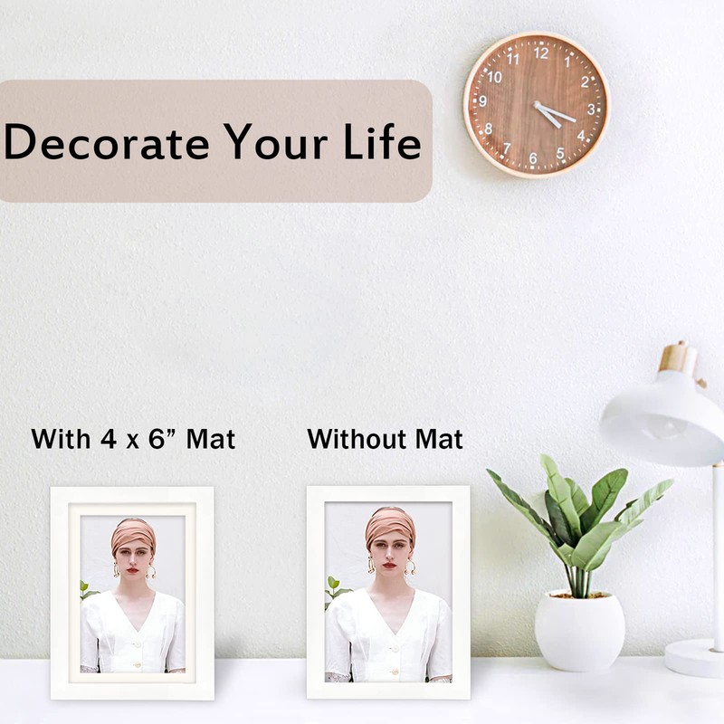 White 5x7 Picture Frames Set of 2 Display Pictures 4x6