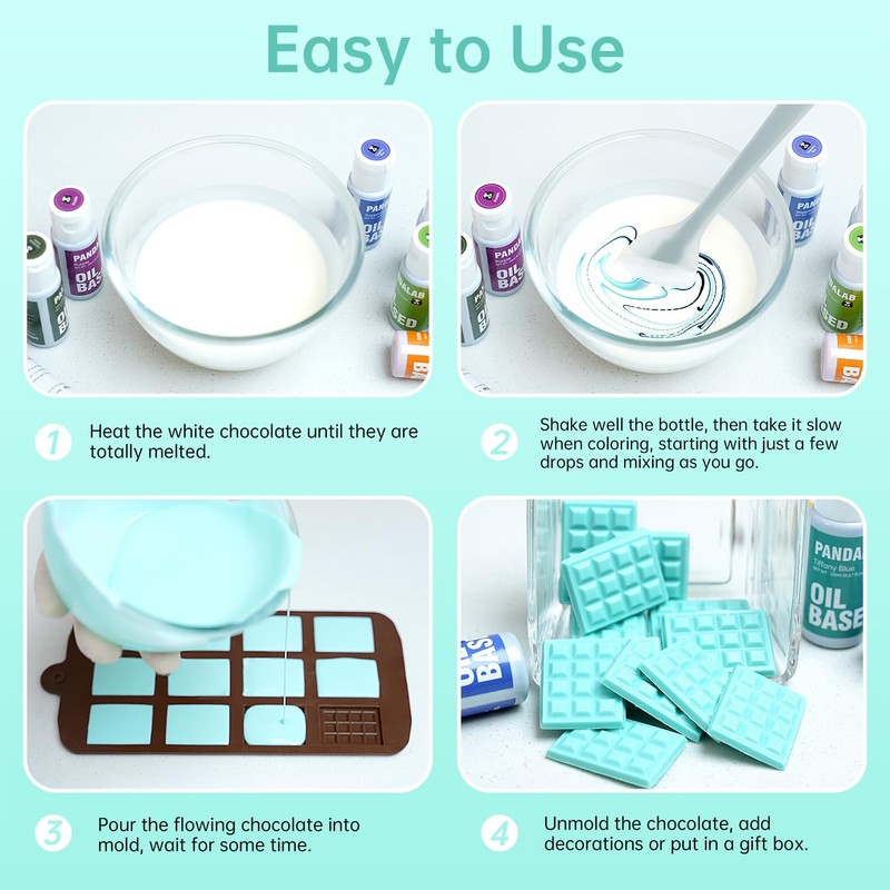Oil Based Food Coloring for Chocolate - Pink Black White
