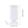 Teensery Transparent Acrylic Cosmetic Cotton Pad Holder Box Makeup Nail