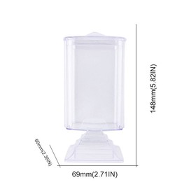 Teensery Transparent Acrylic Cosmetic Cotton Pad Holder Box Makeup Nail Art Polish Remover Pad Storage Container