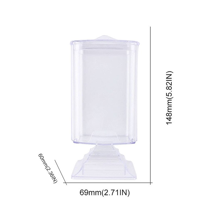Teensery Transparent Acrylic Cosmetic Cotton Pad Holder Box Makeup Nail