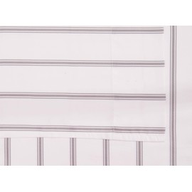 Truly Soft Everyday Queen Microfiber Sheet + Pillowcase Set - Ticking Stripe Collection - White/Grey (SS3864WGQN-4700)