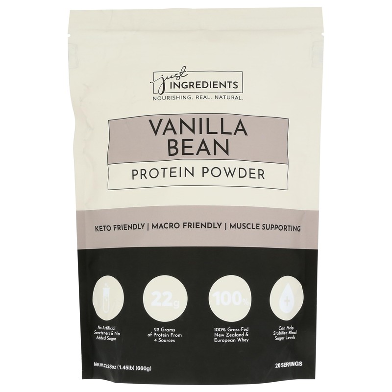 Just Ingredients Just Ingredients Vanilla Bean Whey Protein Powder, 23.28