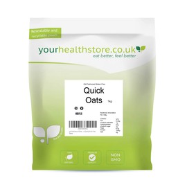 yourhealthstore® Gluten Free Old Fashioned Quick Oats 1kg (Instant Oats) Made from British Oats