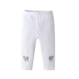 Lala Bear Infant Baby Girl 3 Pack Solid Pants and Casual Leggings Grey & White & Pink 9-12 Months