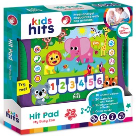 Kids Hits My Busy Zoo Hit Pad – Musical Learning Tablet Toy with Animal Sounds, Games & Pretend Camera – Educational Toy for Toddlers Age 3+