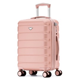 Flight Knight 22x14x9 Expandable Carry On Suitcase Hardside TSA Lock USB C Port Lightweight Luggage Silent Double Spinner Wheels Maximum Overhead Carry-On Bag For American & United Approved Airlines