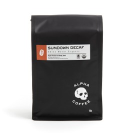 Alpha Coffee – Sundown Decaf - 16 oz. Premium Gourmet Craft Organic Decaffeinated Drip Grind Coffee | Veteran Owned - Specialty Small Batch Roasted Coffee | 100% Arabica Beans (Medium Roast)