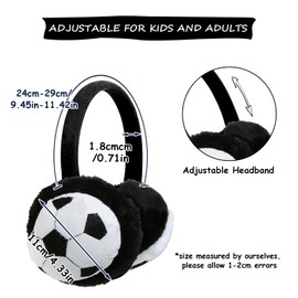 IHCEMIH Ear Muffs, Girls Boys Earmuffs Fluffy Plush Adjustable Star Earmuff Winter Accessories Soft Ear Warmers Running Skiing Ears Covers Protectors from Wind Cold Outdoor Gift for Childrens Pink