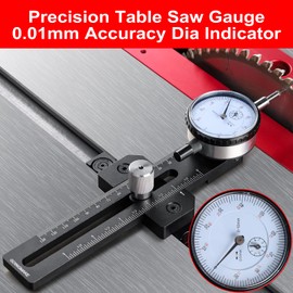 GOINGMAKE Table Saw Gauge Dia Indicator for Table Saw and Band Saw,0.01mm Accuracy Calibration Tool,Table Saw Jig Guide Fits for 3/4" T Slot U Slot,Table Saw Accessories for Woodworking,Machinery
