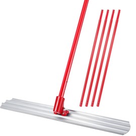 EliteEdge 48"X8" Bull Float Kit Aluminum Magnesium Alloy Concrete Float with Adjustable Bracket and 4 Handles
