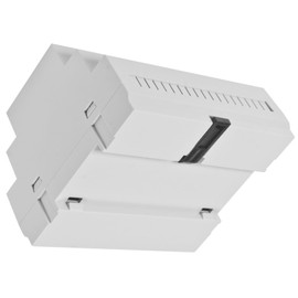 WITTKOWARE IP44 Electronic DIN Rail Housing with Transparent Lid, Plastic, Grey, 6TE, Dimensions (H x W x D): 90 x 105 x 65 mm