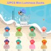 32 Pcs Mini Ducks, 8 Colours Glitter Resin Tiny Ducks