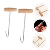 Levemolo 2pcs T-Hook Meat Processing Tool Butcher Hook for Butcher