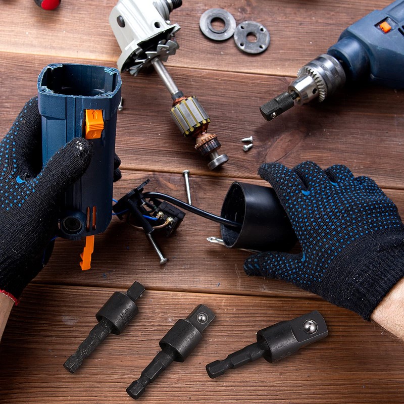 Honoson 6 Pieces Power Drill Sockets Adapter Set Impact Driver