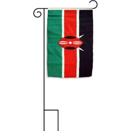 JumpingLight 12x18 12"x18" Kenya Sleeved with Garden Stand Flag - Quality Flags
