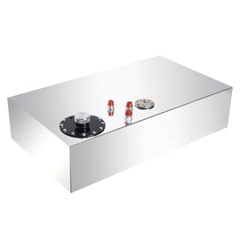 17 Gallon Fuel Cell Aluminum Fuel Tank 70L Universal Racing Street Drift Strip Fuel Gas Tank with Level Sensor - Silver