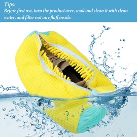 Pack of 2 Shoe Wash Bags, Shoe Wash Bags for Washing Machine, 39 x 19 cm Shoe Wash Bag for Trainers, Reusable Washing Net Shoes with Zip