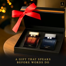 Liberty Luxury Perfume for Men Gift Set - Eau De Parfum (EDP) Spray Fragrances, OudGold and Passion Scent (50ml/1.7Oz each), Designed in France, Long Lasting Smell